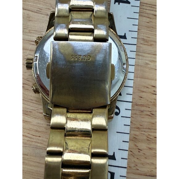 Guess Womens Gold Tone Chronograph Watch 100M Water Resistant NOT TESTED - Picture 6 of 9